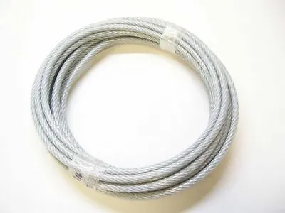 Clear Vinyl Coated Wire Rope Cable 1/4  - 5/16  7x19: 20 To 100 Ft • $37.20