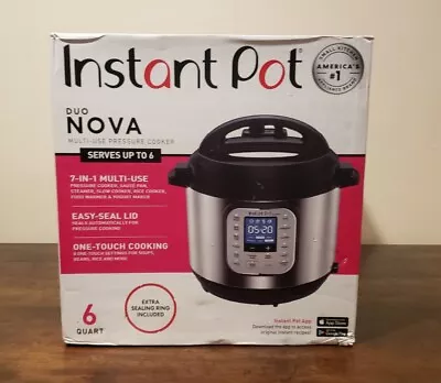 Instant Pot Duo Nova 6qt 7-in-1 Programmable Pressure Cooker Brand New In Box • $59.99