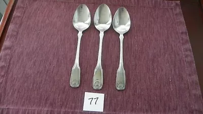 $7.50 • Buy 3   Sea Shell Motif UNF 208 Stainless SERVING SPOONS 