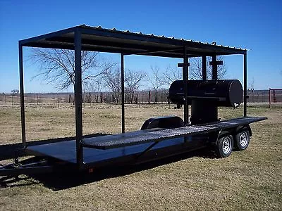 NEW Reverse Flow BBQ Pit Smoker Charcoal Grill Concession Trailer • $11200
