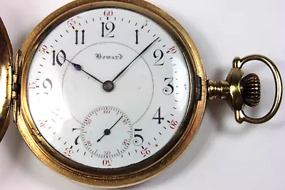 E. Howard Watch Co Boston 14KGF 17 Jewel Railroad Pocket Watch Adjusted • $600