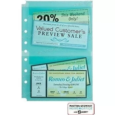 Sheet Protectors 5.5 X 8.5 Mini 3 Ring Binder Secure Top Loading 2 Pockets Avery • $5.49