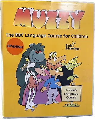 Muzzy BBC Language 5 VHS Box Set Spanish Level I Complete 2 Cassette VTG EUC • $17.15