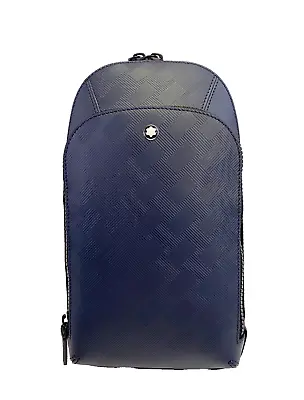 New! MONTBLANC EXTREME 3.0 SLING BAG - Ink Blue Leather • $1100