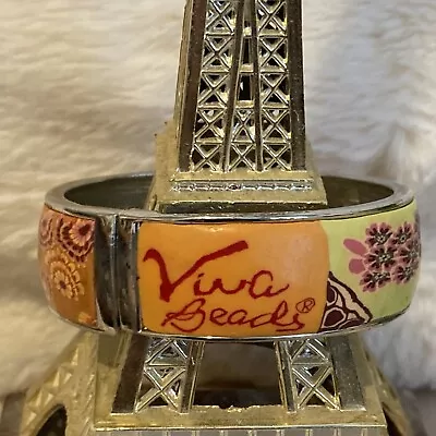 Viva Beads Brand Bracelet Floral Clamper Bangle Colorful Summer Jewelry • $18.99