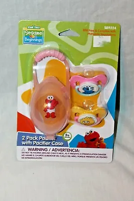 New In Package  Sesame Steeet 2- Pack Pacifier With Case  • $4.99