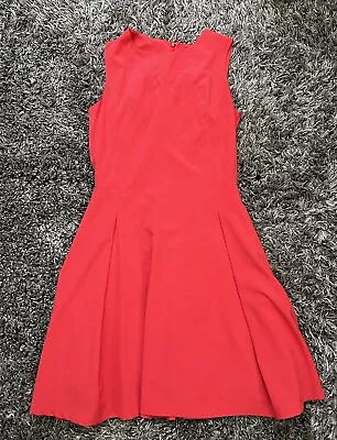 Zac Posen Lord & Taylor Fit And Flare Coral Dress L Spoke Women’s Size 6 #559 • $34.98