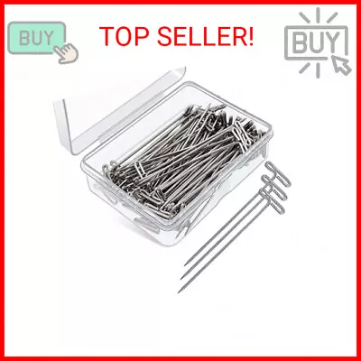 100 Pack Wig T-Pins 2 Inch Stainless Steel Wig Pins For Wigs Foam Head T Pins F • $9.59