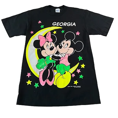 Vintage Disney Mickey Minnie Mouse Velva Sheen T Shirt Georgia 90's • $30