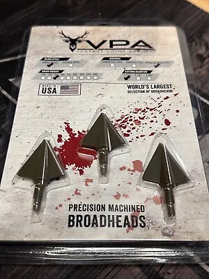 VPA 2 Blade Single Bevel 150 Grain 1 1/8  Broadheads 3-Pack • $79.99
