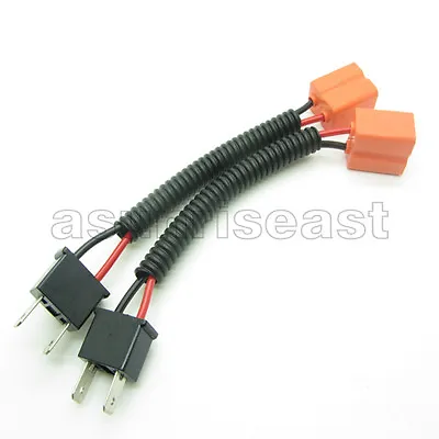 2 X H7 Male To H7 Female Socket Converter Cable Harness Connector Adapter • $4.99