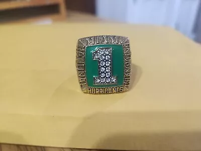 1989 Miami Hurricanes Commerative Championship Fan Ring Sz 11 • $14.99