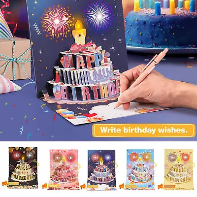 3D Musical Birthday Card With LED Light Popup Greeting Cards With Music • $14.99