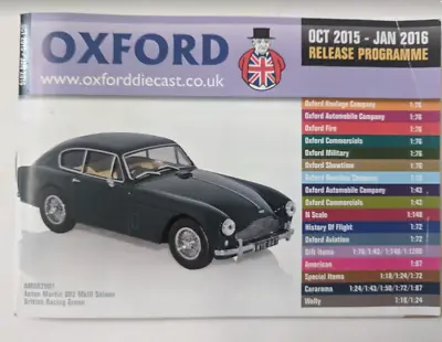 £8.95 • Buy Oxford Diecast Catalog Oct 2015 To Jan 2016