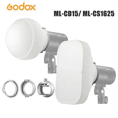 Godox ML-CD15 ML-CS1625 Diffuser Dome Kit With 3 Adapters For Photography Lights • $24