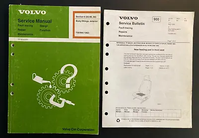 1982-1994 Volvo 740 760 780 940 960 Body Exterior And Front Seat Service Manual • $79.95