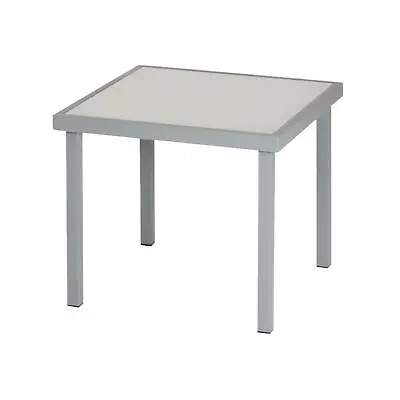 Sussex Garden Side Table Metal Outdoor Patio Furniture 44 X 44cm Grey • £20