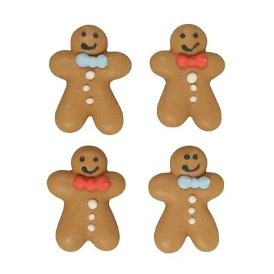 Gingerbread Men Sugar Pipings X 10 Edible Cake Decorations • £1.99