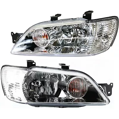 Headlight Set For 2002-2003 Mitsubishi Lancer Left And Right With Bulb 2Pc • $130.77