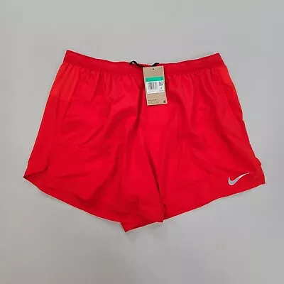 Nike Shorts Adult Extra Large Red Stride Dri-Fit 5  Running Athletic Mens • $37.49