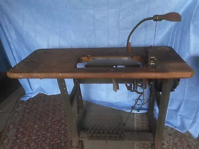 Vintage Singer 31-15 Industrial Sewing Machine Electric Motor And Table • $249.95