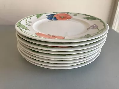 4 Villeroy & Boch Amapola  Dinner Plates (made In Germany) • $79.95