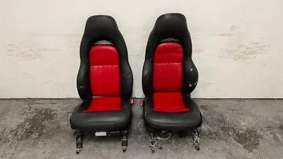 97 04 Chevrolet Corvette C5 Seats Black Leather Red Driver Passenger Pair • $584.99