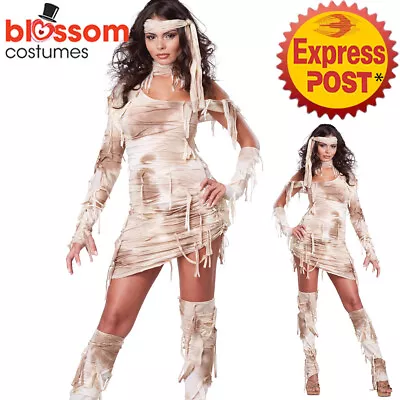 CA713 Mystical Mummy Beauty Egyptian Cleopatra Fancy Dress Up Costume Halloween • $56.35