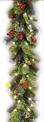 National Tree Company Pre-Lit Artificial Christmas Garland Green Crestwood Sp... • $49.99