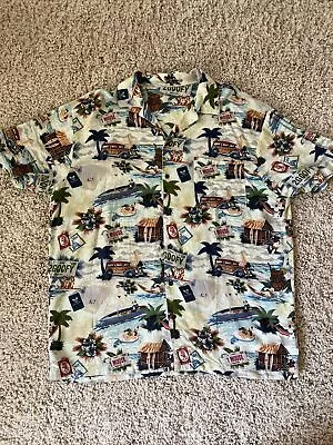 Disney Camp Hawaiian Shirt Mickey Goofy Donald Pluto Size Large Great Condition • $29.99