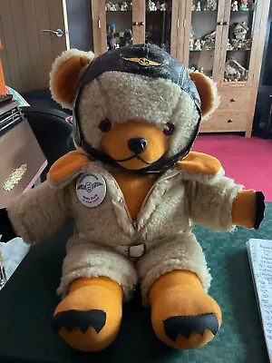 Chad Valley Chiltern Vintage Aviator Teddy Bear Unjointed 17 Inches  • £12.95