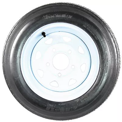 Trailer Tire On Rim 4.80-12 480-12 4.80 X 12 12 In. LRB 5 Lug Wheel White Spoke • $67.96