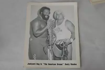 Original Vintage Houston Wrestling Junkyard Dog Promo Photo Still  8 1/2 X 11 • $15.50