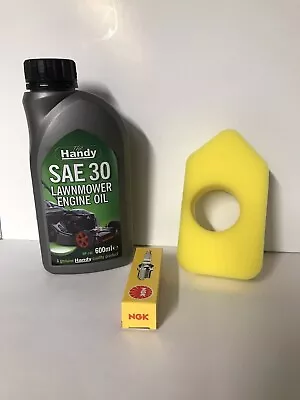 £17 • Buy Hayter Hawk Lawnmower Service Kit (Air Filter & Spark Plug Engine Oil)