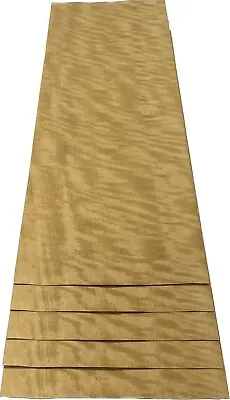 Makore Pommele Quilted Figured Wood Veneer: 5 Sheets ( 40  X 11.5  ) 16 Sq Ft • $26.99