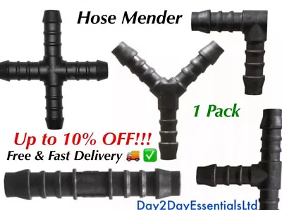 Hose Joiner Connector Tube Pipe T Y X L Elbow & Straight Pieces Air Fuel • £3.69