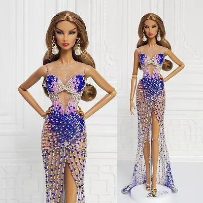 Evening Gown Mermaid Dress Fashion Royalty Fr2 Nuface Silkstone Barbie Doll D072 • $139.99
