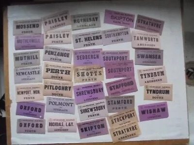 Caledonian Railway Luggage Label X36 Wishaw Mossend Muthill Polmont Rothesay Etc • £5.50