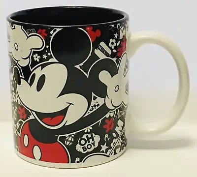 Disney Mickey And Minnie Mouse Coffee/Tea Mug/Cup Black Red White By Jerry Leigh • $11.95