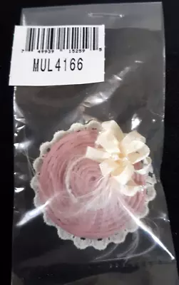 Vintage Dollhouse Miniature Mauve / Rose Pink Straw Easter Hat - MUL4166 - NOS • $7.99