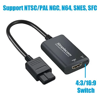 HDMI Cable Adapter Converter Composite AV To HDMI For Nintendo NGC N64 SNES SFC • $24.95