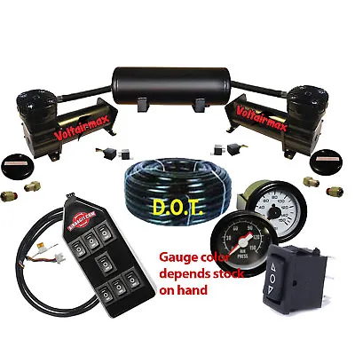 $494 • Buy Air Ride Suspension Compressors 480 5 Gal Tank, All Items Shown