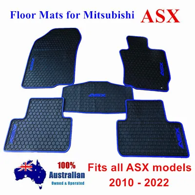 $76.50 • Buy Heavy Duty Rubber Waterproof Car Floor Mats For Mitsubishi ASX 2010 -2022 Blue