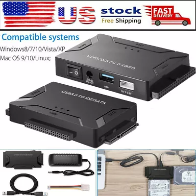 External Hard Drive Reader Recovery Converter For Universal 2.5  3.5  CD HDD/SSD • $18.92