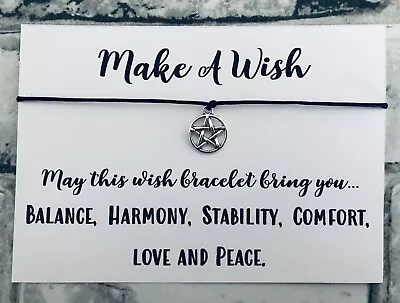 Wish Bracelet Friend Gift Make A Wish Gift Sister Gift Pentagram Bracelet • £4