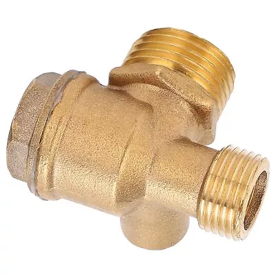 Air Compressor Check Valve Male Thread 3 Port NonReturn 1/2x3/8x10 Brass • $9.24