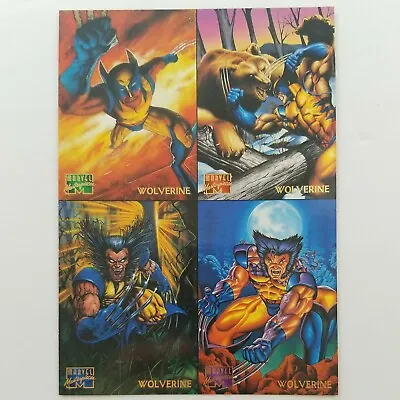 MARVEL MASTERPIECES (1995) -- UNCUT 4 Wolverine Trading Card Promo (5x7) • $14.14
