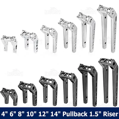 4 ~14  Pullback Risers 1  Handlebar Clamp For Harley Dyna Street Bob Low Rider • $104.99