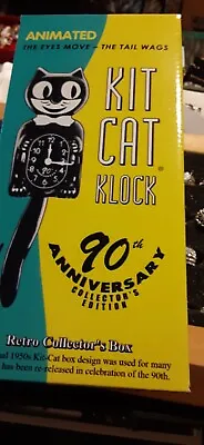 Classic  KIT KAT CLOCK -Full Size - 15.5 - MADE IN THE USA   90 TH ANNIV.  BLACK • $69.99