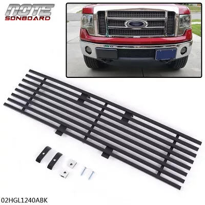 Stainless Steel Lower Bumper Billet Grill Black Fit For 2009-2014 Ford F-150 • $16.77